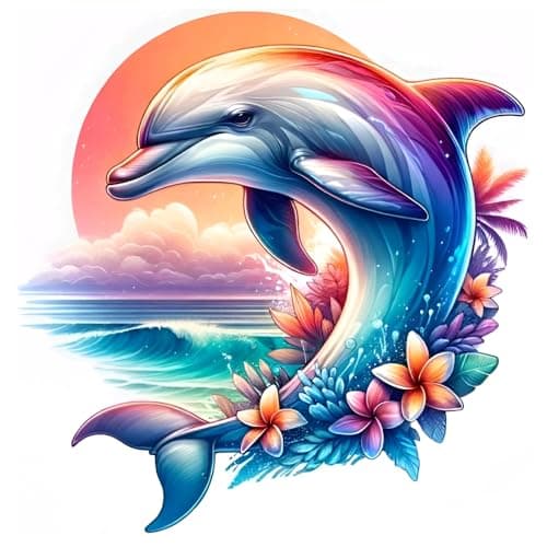 2 PCS Tropical Dolphin Vinyl Decals Waterproof Removable Stickers for Car Truck Motorcycle Laptop Ocean Theme Decorative StickerZ006