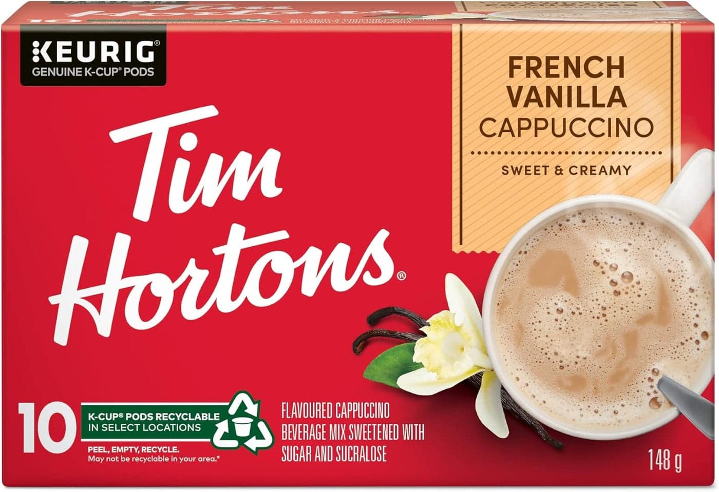 Tim Hortons French Vanilla Cappuccino K-Cup Pods - 8 Count