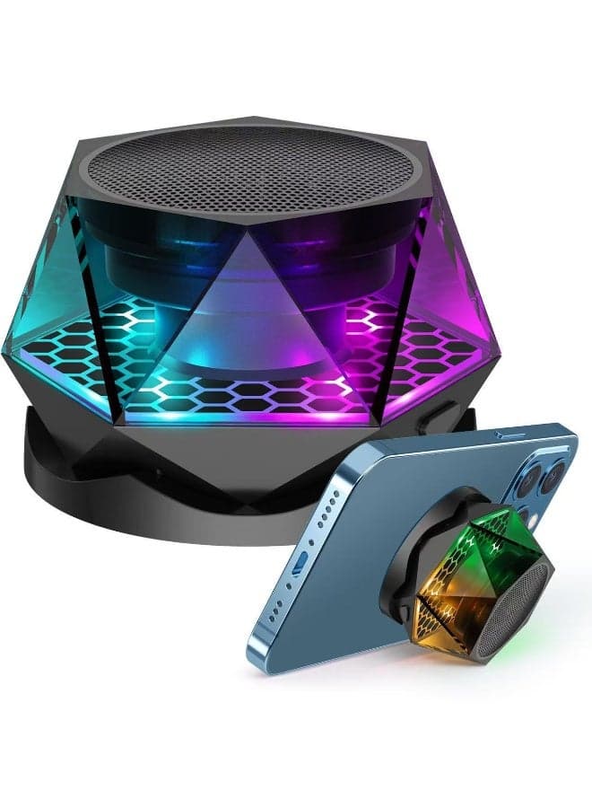 Creative magnetic wireless suction cup Bluetooth audio home desktop outdoor car colorful lighting effect audio