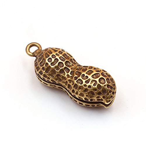 AKOAK Vintage Style Brass Key Pendant Cute Peanut Key Accessories for Keychains, Car Key Chains, Bracelets