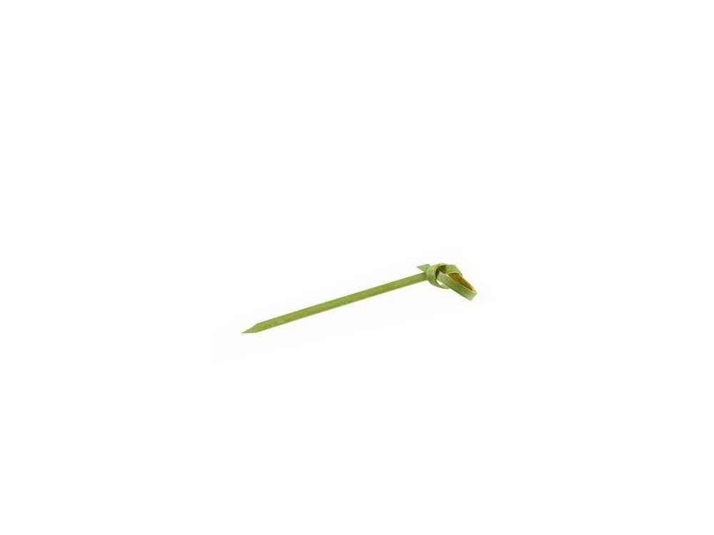 Bamboo Knot Pick Looped Skewer (Case of 100), PacknWood - Biodegradable Wood Sticks for Appetizers, Drinks (2.8") PK209BBBCL70
