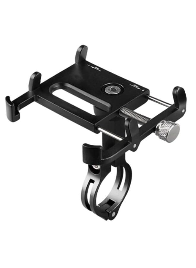 Bicycle Phone Mount - Aluminum Bike Phone Mount Holder Universal Adjustable Handlebar Cell Phone Holder for iPhone X 5 6 7 8 Plus Samsung LG Hold Phone (Black)
