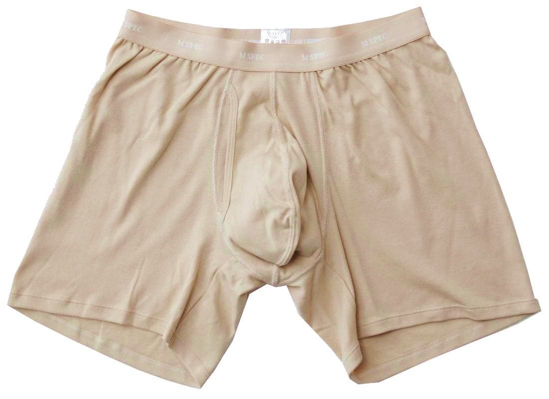 MSPEC Men's Knit Boxers 3D-Crotch Breathable/Comfortable MS-04 Beige XXL