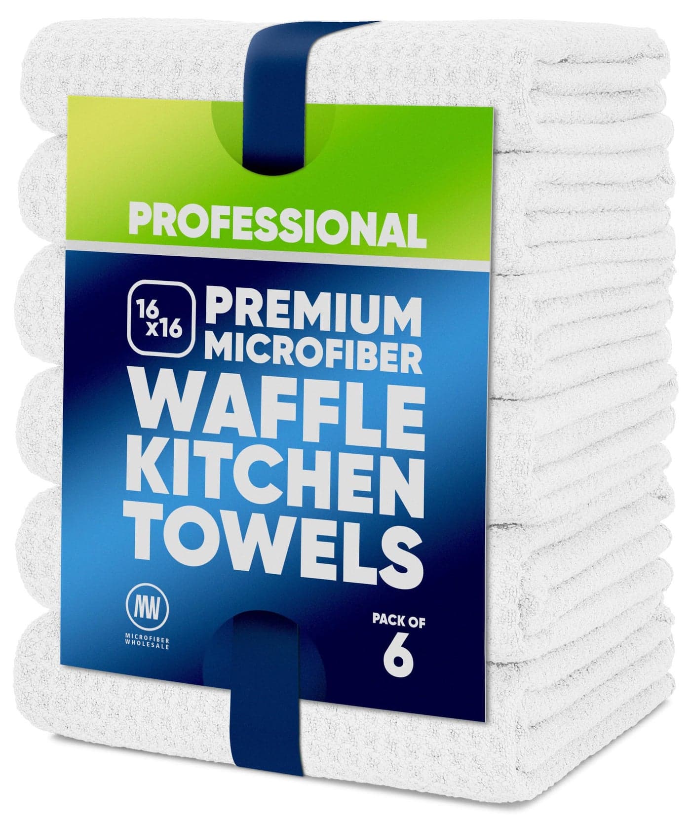 Kitchen Towels Microfiber Waffle Weave Towels Absorbent No Lint Thick Reusable Commercial Soft Hand Tea Glass Bar Sublimation Blank Polyester Cloths White 16 x 16 6 Pack