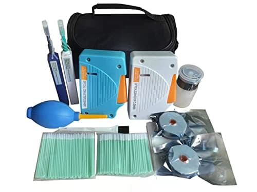 D YEDEMC Fiber Optic Connector Cleaning Kit with 1.25mm / 2.5mm Cleaner Pens & Cassette and Replacement Tapes for FC SC ST LC MU Connectors