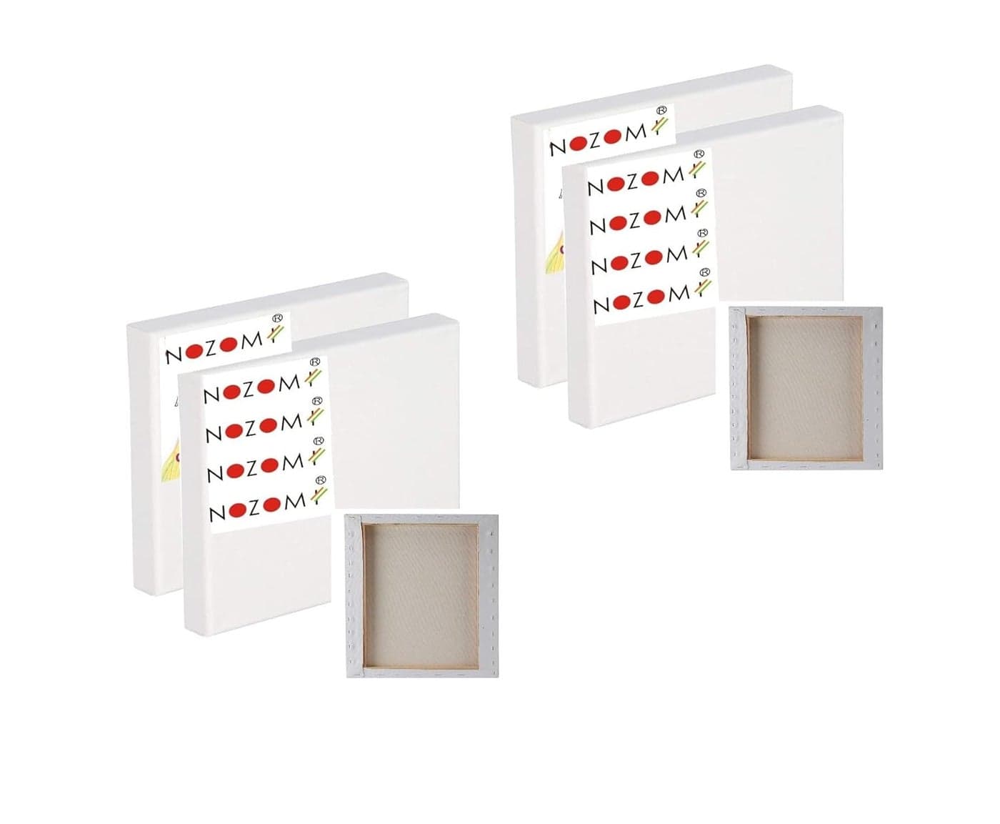 Nozomi Artist Grade Streched Canvas Board for Painting 6 x 6 Inch 2