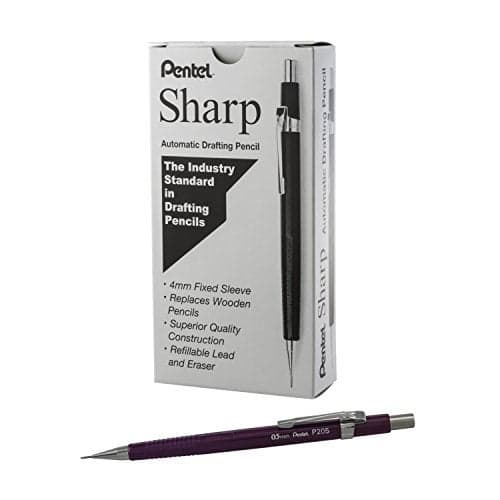 Pentel Sharp Mechanical Pencil 05mm Metallic Purple Barrel Box of 12 P205MV
