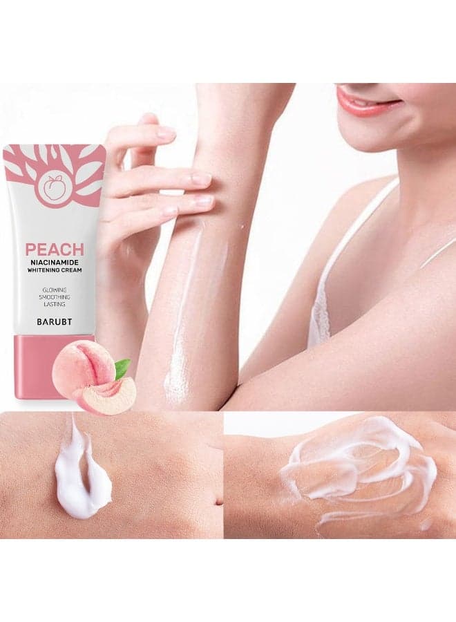 BARUBT Peach Body Cream Moisturizer Hydrating and Moisturizing Whole Body Moisturizing and Brightening 30g