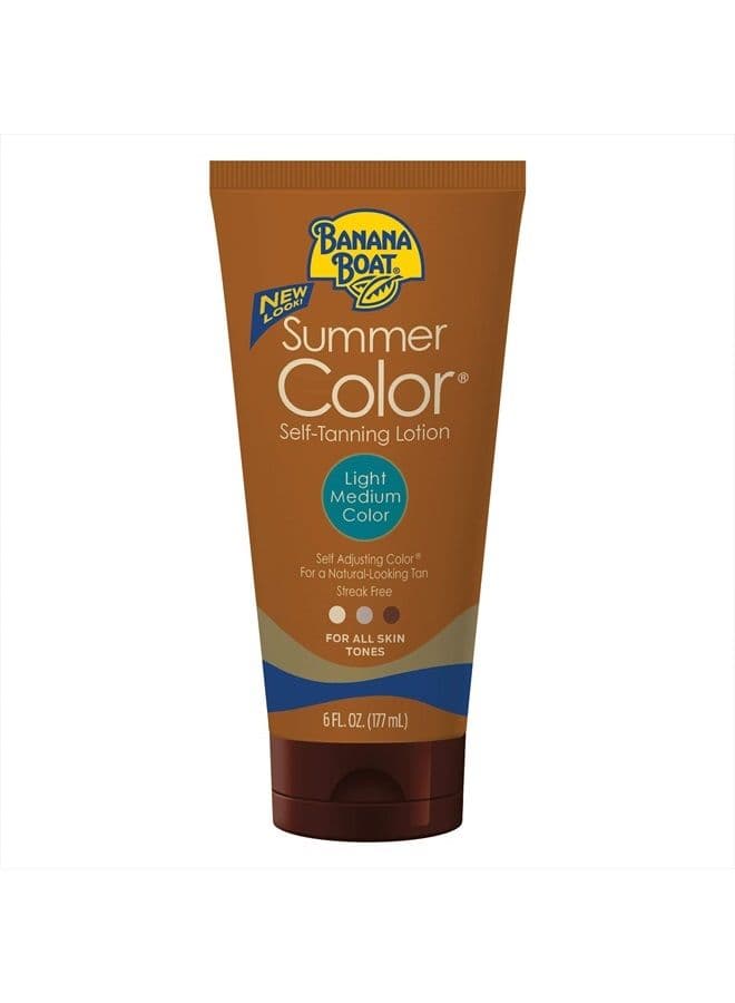 Self Tanning Lotion, Light/Medium Summer Color for All Skin Tones, Reef Friendly, 6 Ounce