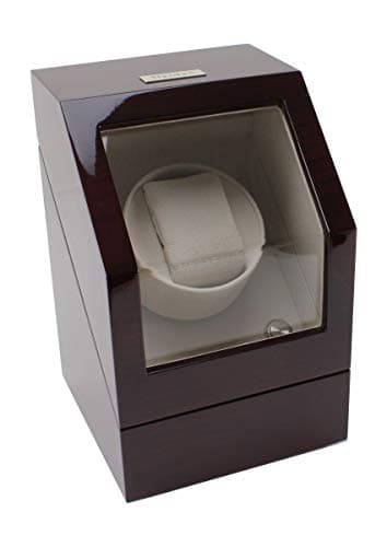 Heiden Single Watch Winder - Japanese Motor - AC Adapter Included - Can Run on Batteries - 12 Multiple Settings - Zero Magnetization Single Watch Winder (Cherry Wood)