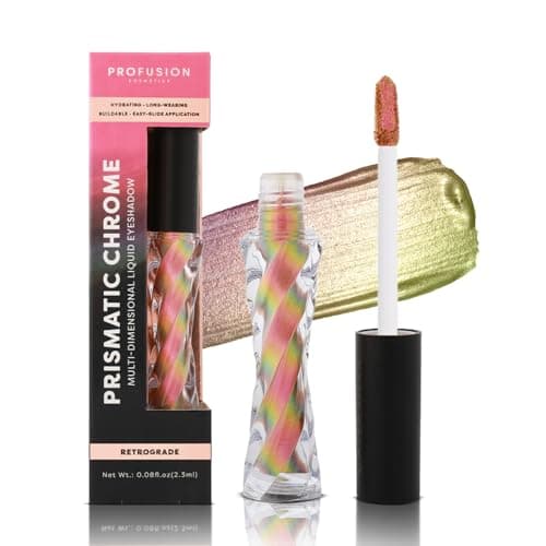 Profusion Cosmetics Chrome Liquid Eyeshadow LongLasting Multichrome Eye Shadow HighImpact MultiDimensional Finish Lightweight QuickDrying Formula Retrograde