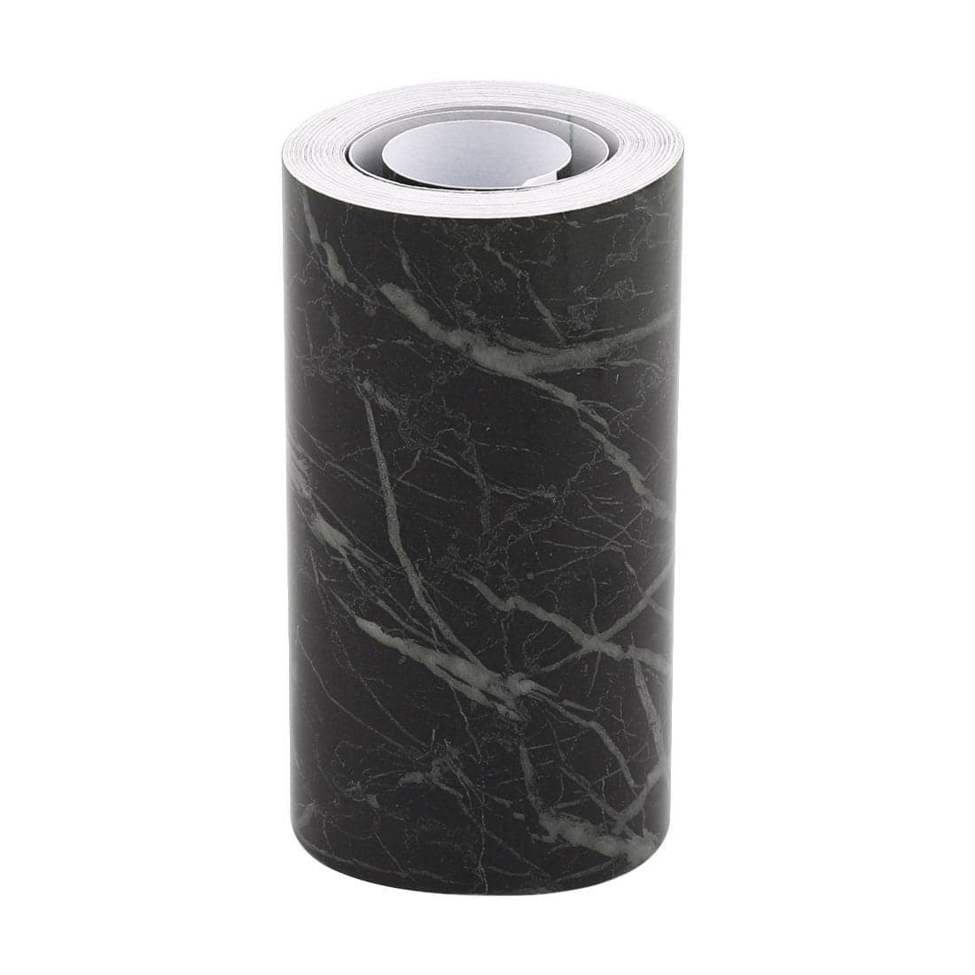 uxcell Selfadhesive Film Black Marble Paper Skirting Wall Waist Line Border Sticker Living Room Floor 164Ft