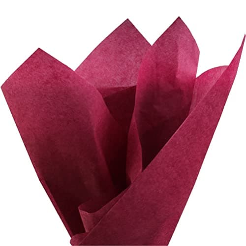 PMLAND Premium Quality Gift Wrapping Paper Burgundy Color 20 Inches x 26 Inches 60 Sheets
