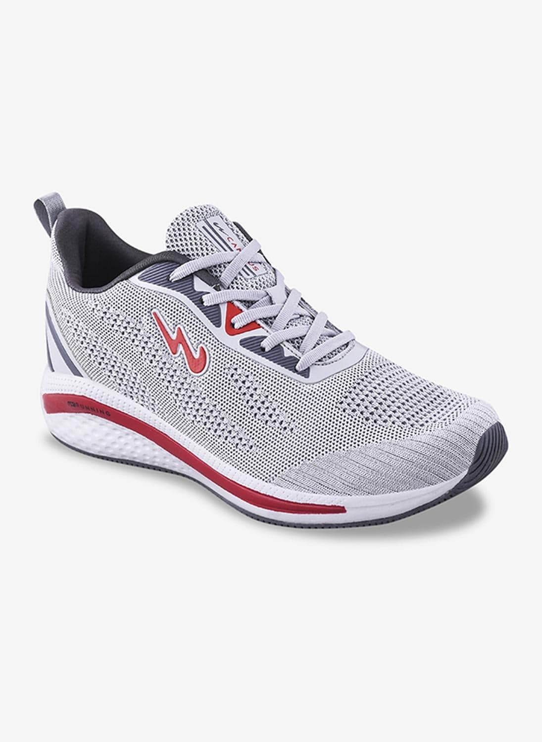 Men Camp Erik Memory Foam Lace-Up Running Shoes-Grey