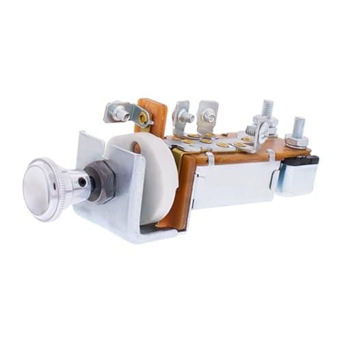 United Pacific C475901 Chrome Plated Headlight Switch for 194759 Chevy GMC Trucks Universal Headlight Switch 12V 6V System ONE Unit