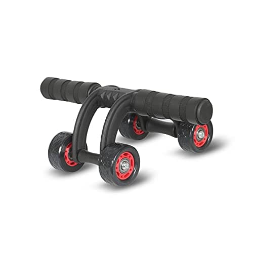 Vector X 4 Wheel Ab Roller with Knee Mat Home Gym Boxing Exercise Workout Equipment