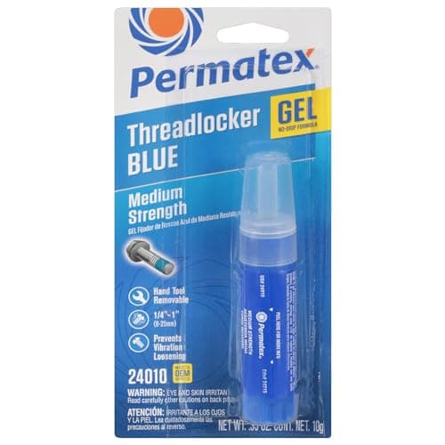 Permatex 24010 Medium Strength Threadlocker Blue Gel, 10 g Gel Twist Applicator