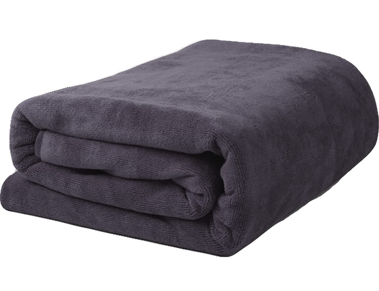 MYLSMPLE Microfiber Luxury Grey Bath Towel Extra Large Bath Sheet Beach Towel 36 Inch X 72 Inch Grey