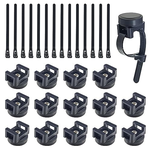 15pcs Magnetic Cable Zip Tie Base, Wire Cable Holder, Cable Ties Mount Wire Clips, Cable Management Base Organization, Multipurpose for Cable Wire Holder Clip (Black)