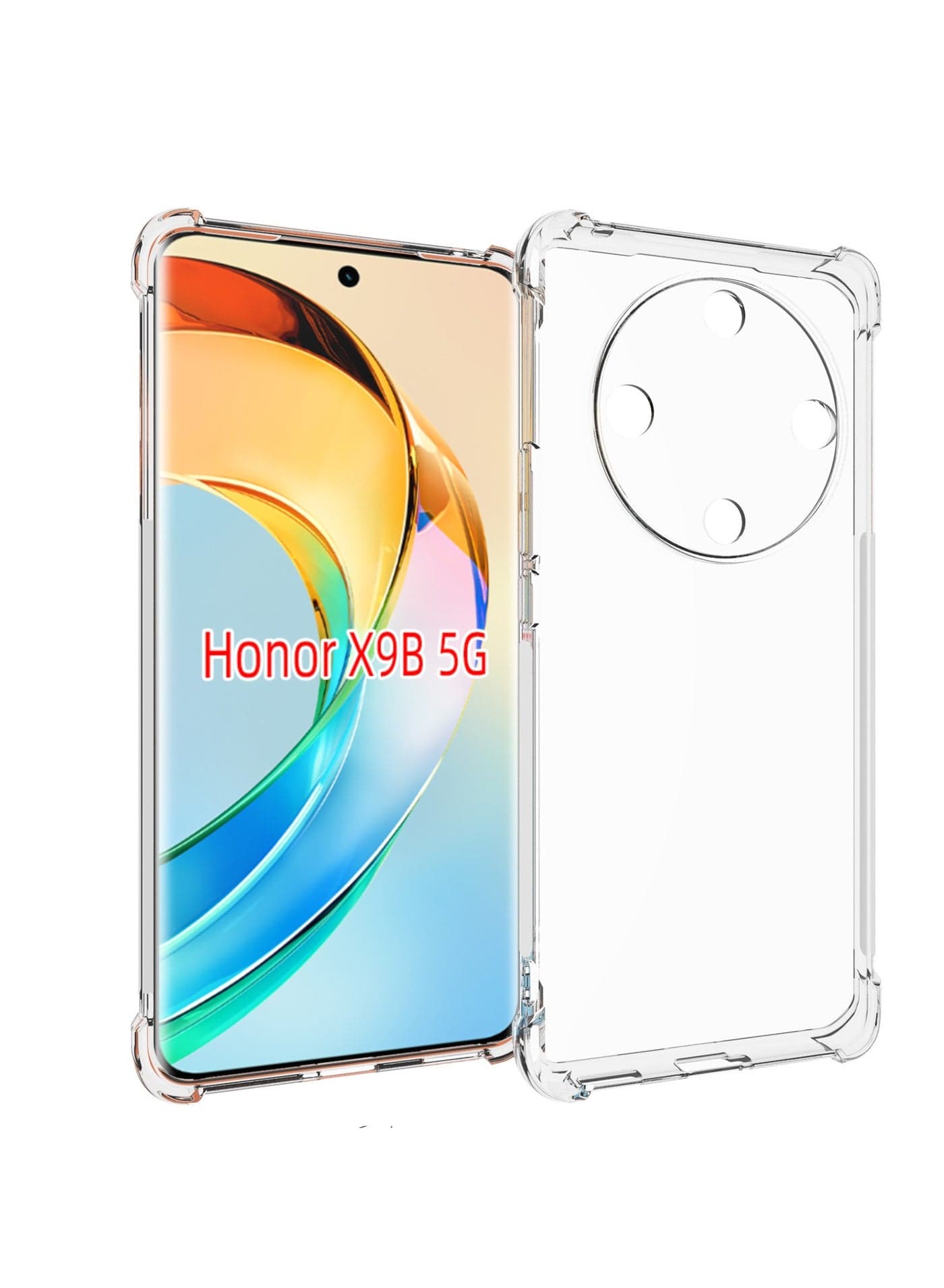 Transparent Protective Case Compatible with Honor X9b 5G Slim-Fit TPU Clear Soft Back Cover Features 4-Corner Shock-Absorbing Airbags and Camera Lens Protection