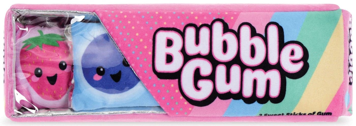 iscream Play with Your Food Pack of Bubble Gum Scented Fleece Play Pillow Set with Embroidered Accents