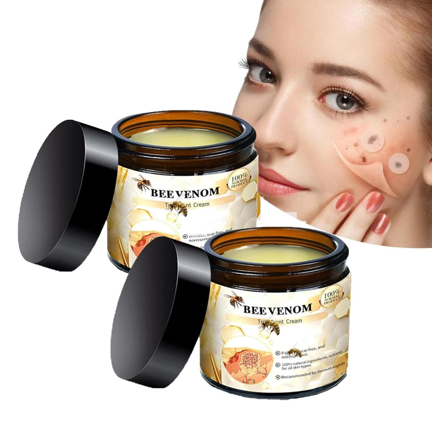 iekufes Bee Venom Cream New Professional Bee Venom Cream For All Parts of The Body 212oz2 PCS
