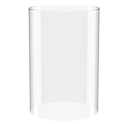KETELAMP Hurricane Candle Holder - Open Ended, Bottomless Cylindrical Glass Lamp Shade - 3" x 6"
