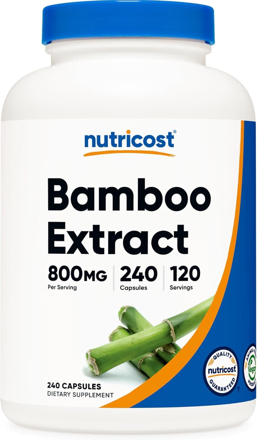 Nutricost Bamboo Extract 400 mg 240 Capsules Vegan Gluten Free and NonGMO 120 Servings with 800 mg