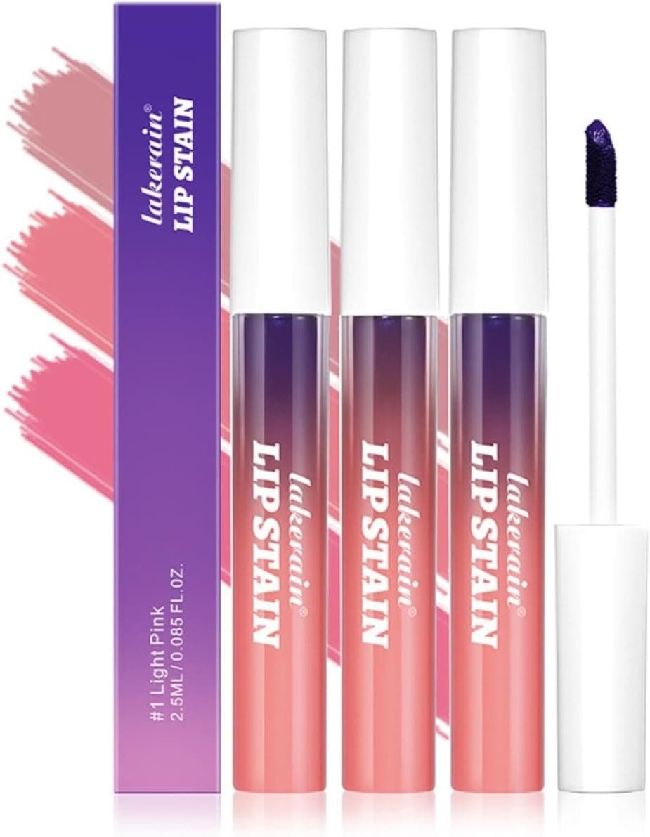 Peel Off Lip Stain Lip Tint Set 3 Pcs Long Lasting Transfer Proof Waterproof Matte Finish Lip Gloss