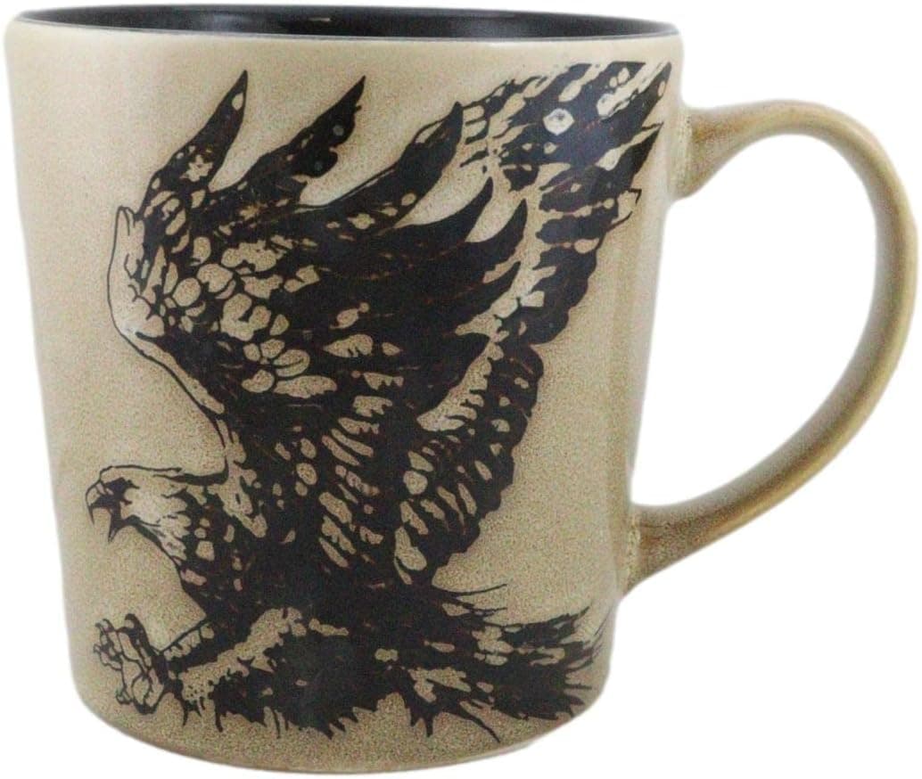 Ebros Gift Rustic Aerial Wildlife Patriotic Bald Eagle Abstract Art Brown Dinnerware Or Drinkware Ceramic Earthenware Kitchen And Dining Pack Of 2 Coffee Drink Cup Mugs 16Oz