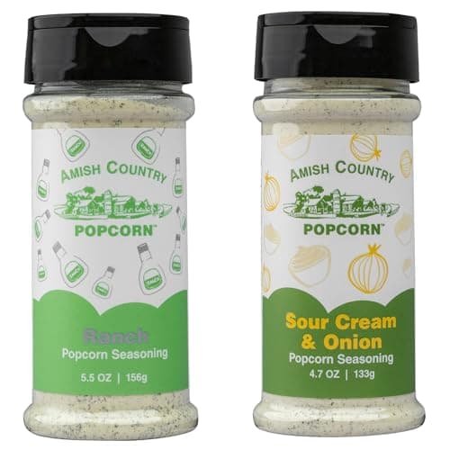Amish Country Popcorn Sour Cream and Onion Ranch Popcorn Seasoning 2 Pack Seasoning Bundle