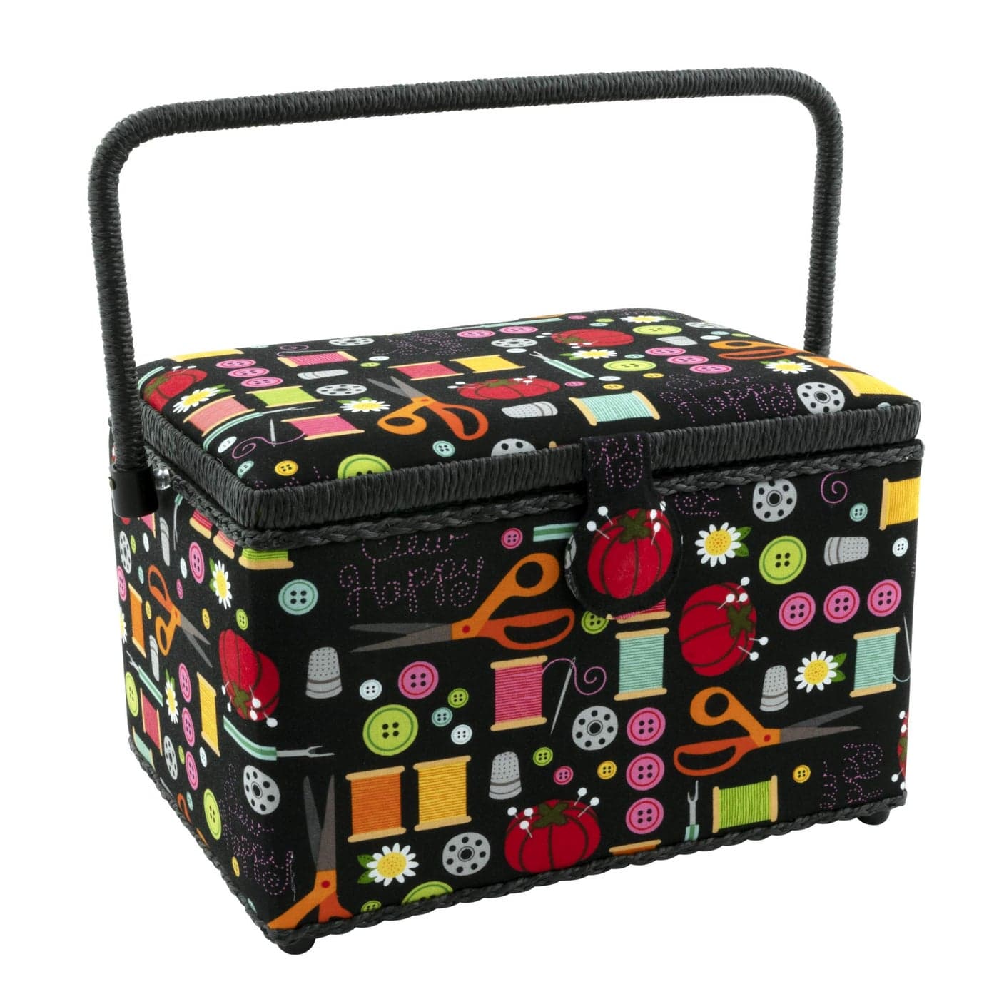 Dritz Large Sewing Basket Black Sewing Notions