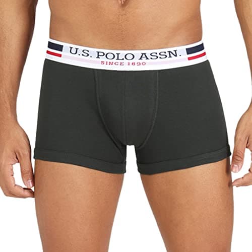 U.S. POLO ASSN. Mens I641 Anti Microbial Essential Boxer Underwear Brief -Pack of 1 Olive