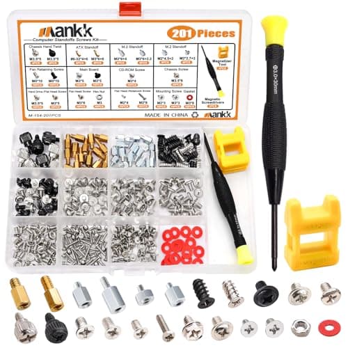 mankk 23 Sizes M.2 Computer Screws Motherboard Standoffs Laptop Screws for Motherboard,HDD Hard Drive,SSD,PC Case,PC Fan,ATX Case,CD-ROM