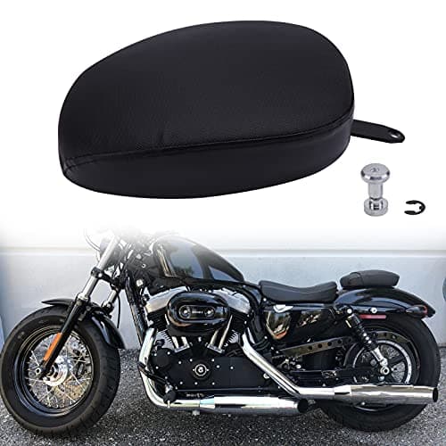 Motorcycle Rear Seat Passenger Pillion Pad Seat Cushion Compatible with Harley Sportster XL1200 883 72 48 20102015