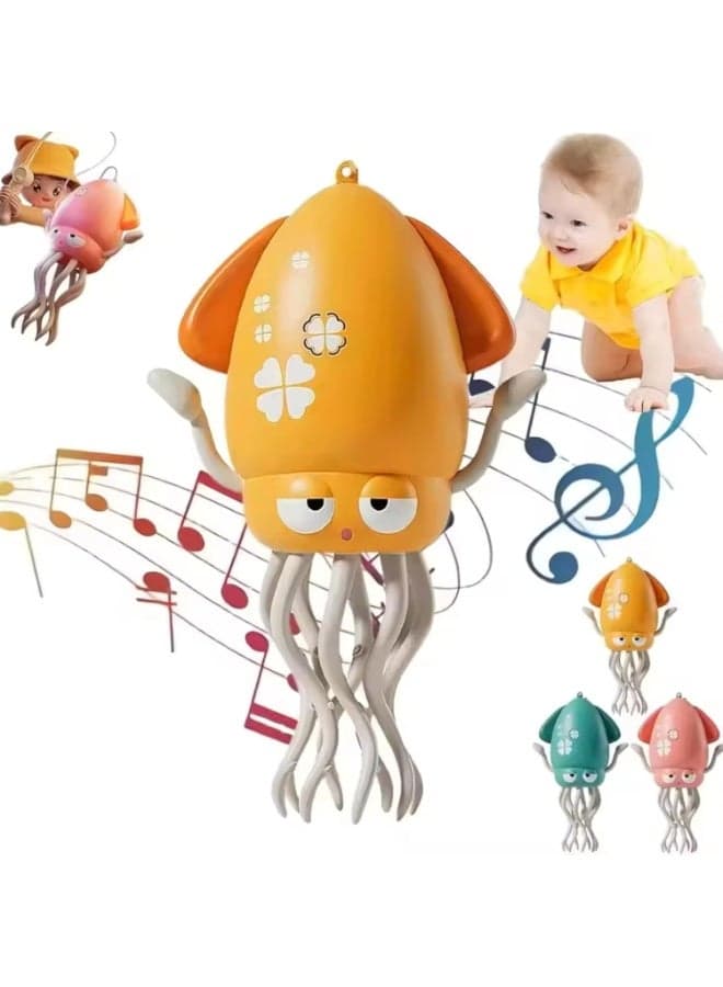 Twisoo Rechargeable Electronic Sensing Crawling Crab Baby Toy – Musical Interactive Obstacle Sensor Toys with LED Lights, Crazy 8-Leg Wiggly Robotic Educational Toy for Kids & Toddle