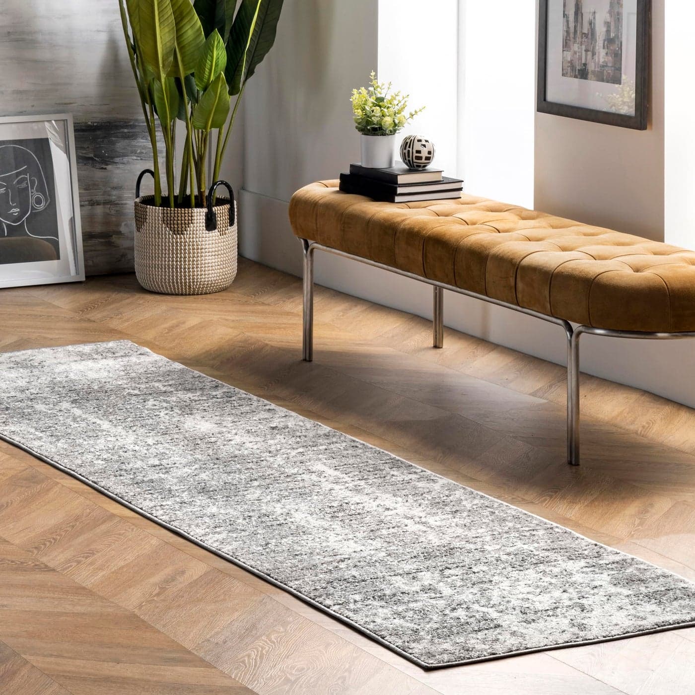 nuLOOM Deedra Modern Abstract Area Rug 2 6 x 16 Runner Rug ModernContemporary GreyIvory Rugs for Living Room Bedroom Dining Room Entryway Hallway Kitchen