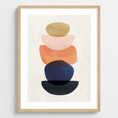 COLOSSAL ART HOUSE Modern Art Framed Poster for Home & Office wall Decoration - Portrait, Wall Display (Brown, 12x16 Inch Frame with Art Print)