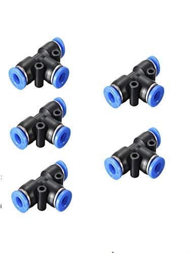 KROST 12mm Tee Union Pneumatic 5pcs Push Connector Air Line Quick Fittings