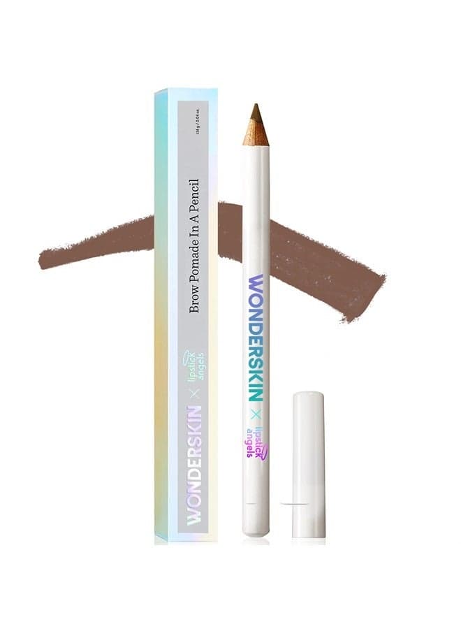 WONDERSKIN Eyebrow Pencil, Brow Pencil for Natural Looking Brows, Brown Eye Makeup, Long Lasting Eyebrow Pomade (Brunette)