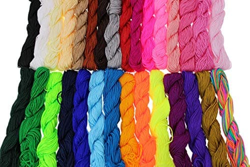 Pamir Tong 1mm Chinese Knotting Cord 900 Yards Assortment Braided Nylon Bracelet Beading Cord Beading String for Lanyard-Bracelet-Necklace-DIY Crafts- Kumihimo Supplies & Jewelry Making