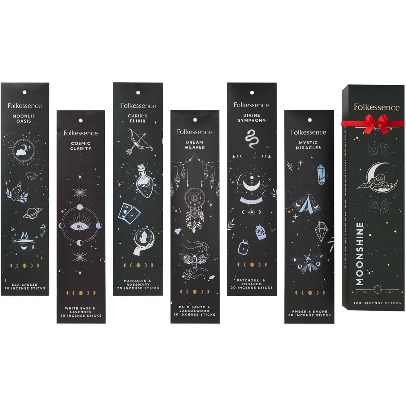 Folkulture Incense Sticks 120 Sticks Set of 6 Premium Incense for Cleansing Aromatherapy Valentines Day Gifts for Him No Charcoal Non Toxic 45 Mins Palo Santo Sandalwood InsenceSticks