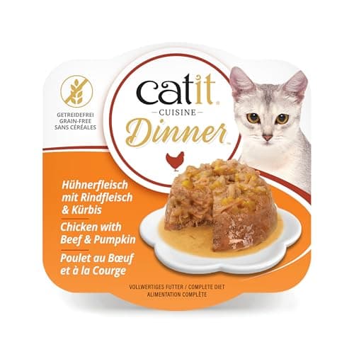 Catit Chicken Dinner with Beef & Pumpkin – Hydrating and Healthy Wet Cat Food for Cats of All Ages
