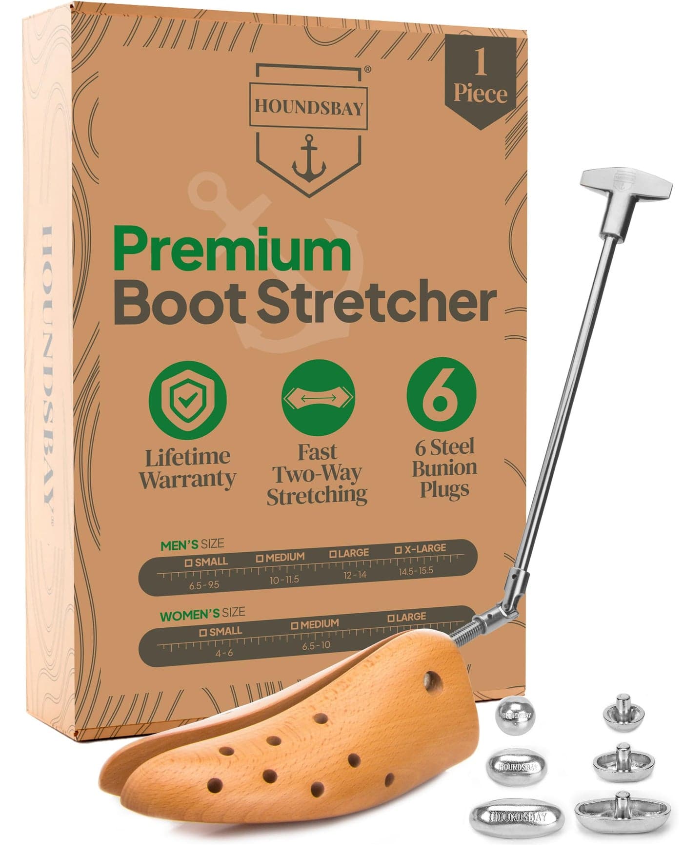 HOUNDSBAY Boxer Professional Boot Stretcher for Men; Boot Expander Boot Shoe Stretchers For Wide Feet or Bunions