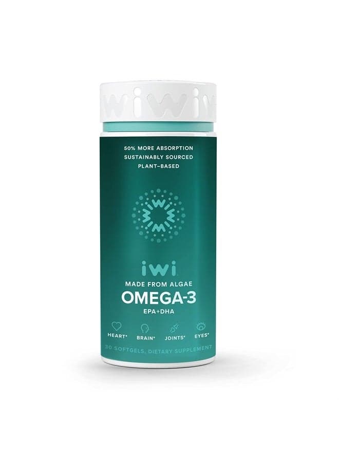 Life Omega-3, 30 Softgels (30 Servings), Vegan Plant-Based Algae Omega 3 with EPA + DHA, Whole-Body Support Dietary Supplement, Krill & Fish Oil Alternative, No Fishy Aftertaste