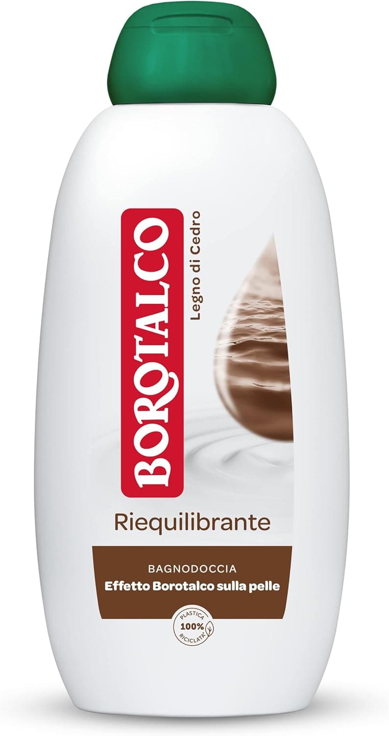 Borotalco Rebalancing Cedar Wood Bathtub Bagnoschiuma Body Rebalance Formula Seductive Fragrance Borotalque Effect on Leather Dermatologically Tested 600 ml Bottle