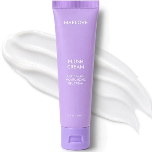 MAELOVE Plush Cream LightasAir Gel Moisturizer Hydrating with Squalane and Hyaluronic Acid For Sensitive Skin Made in USA