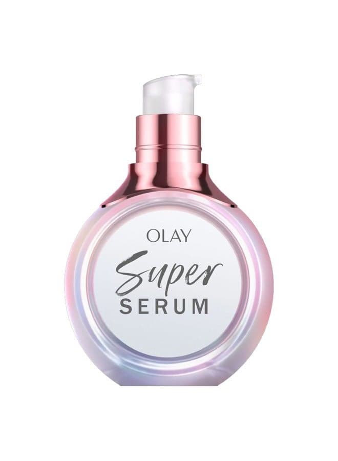 Super Serum Trial Size - Niacinamide, Vitamin C & E, Collagen Peptide, AHA - 5-in-1 Skin Care Benefits - Healthy Glow, Brightening, Hydrating, Smoothing, Firming, Evens Tone, Anti-Aging, 0.4 Oz