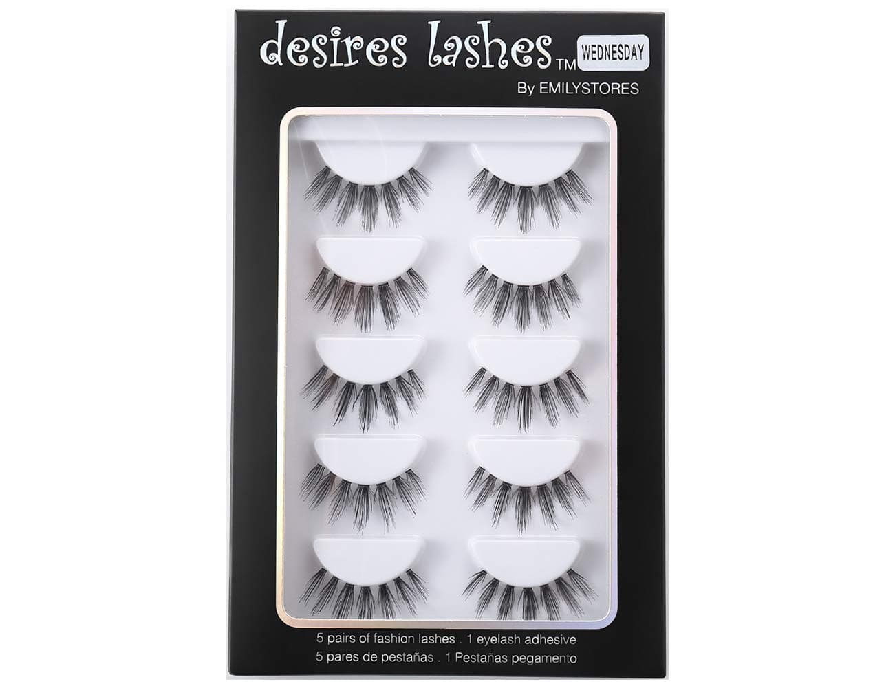 Natural Strip Eyelashes Multipack 5Pairs Per Kits, 03Wednesday