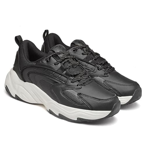 ASIAN Men DOMINATOR-01 Sports and Casual Wear Running Shoe with Laces,Lightweight and Comfortable Shoes for Men&Boys,Ideal for Jogging,Gym,Sports,Daily Use,and Durable for All-Day Comfort,9 UK,Black